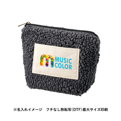 ボア＆キャンバスポケットデイリーポーチ