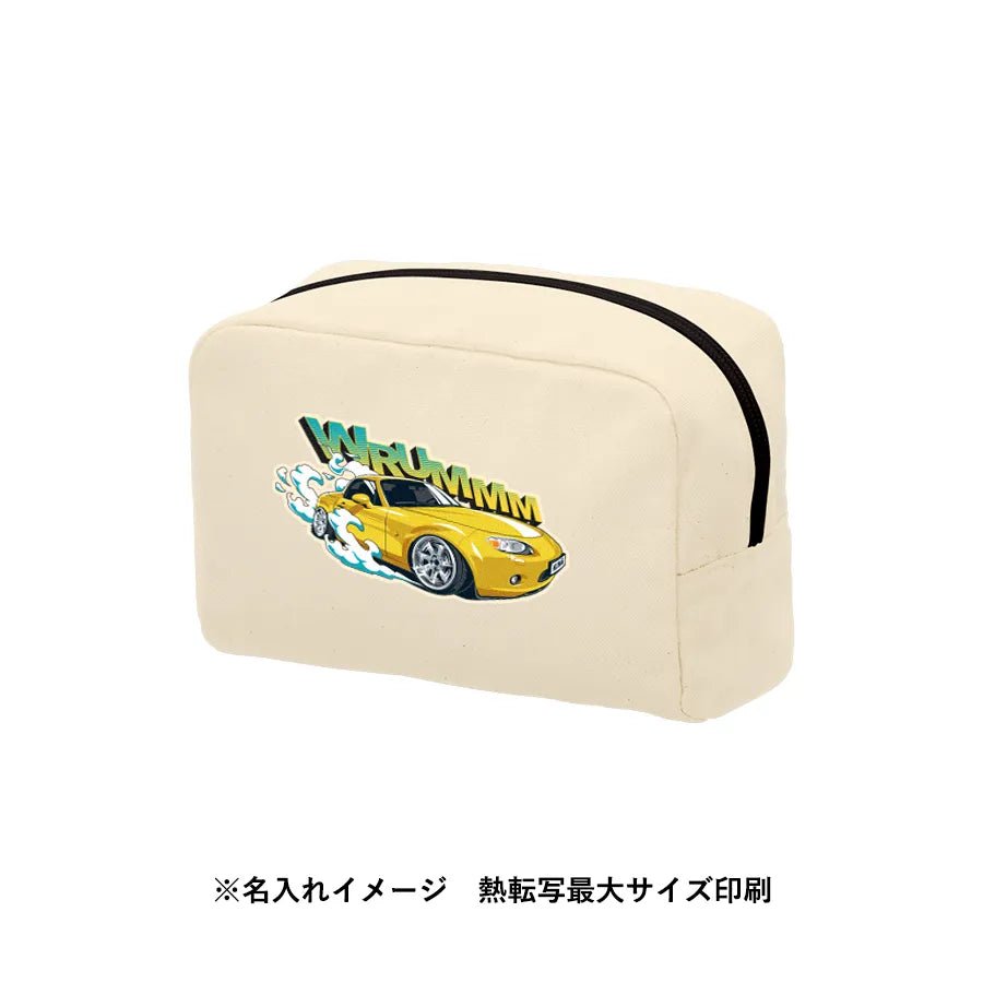 キャンバスファスナーポーチ（M）　ナチュラル - 販促日本一