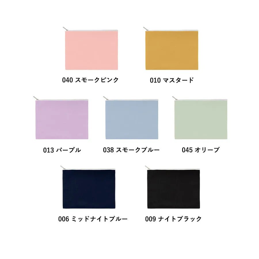 キャンバスフラットポーチ（L） - 販促日本一