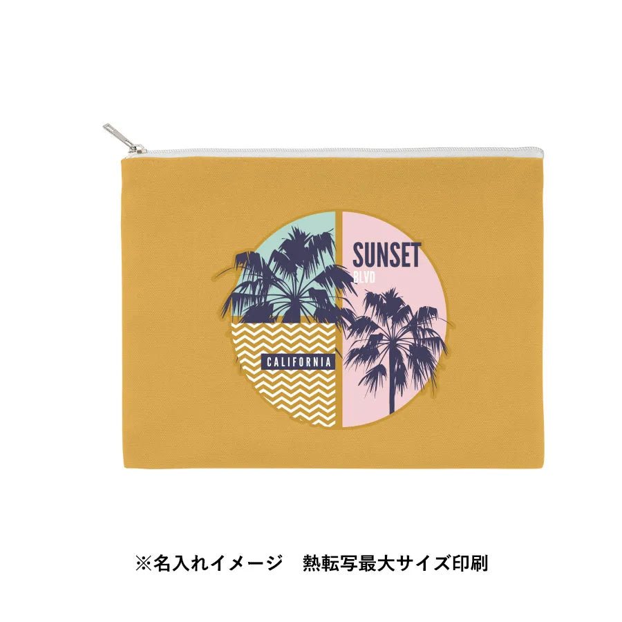 キャンバスフラットポーチ（L） - 販促日本一