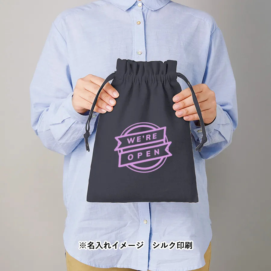 コットンリネン巾着（M）