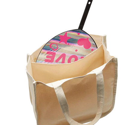 キャンバスホリデースクエアトート　仕切りポケット付　ナチュラル