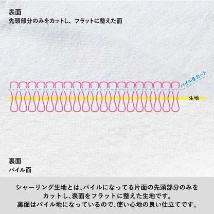 プリントしやすいコットンシャーリングハンドタオル　ホワイト