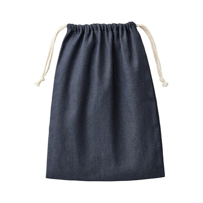 【シルク印刷必須商品】デニムライク巾着（L）