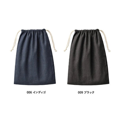 【シルク印刷必須商品】デニムライク巾着（L）