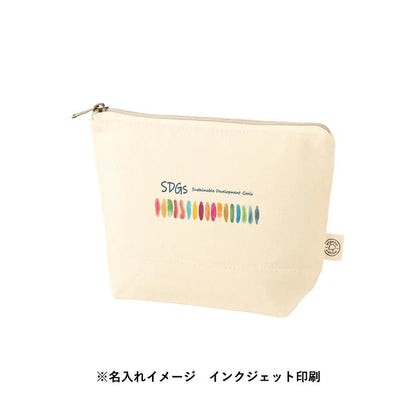 オーガニックコットンキャンバスデイリーポーチ（S）　ナチュラル - 販促日本一