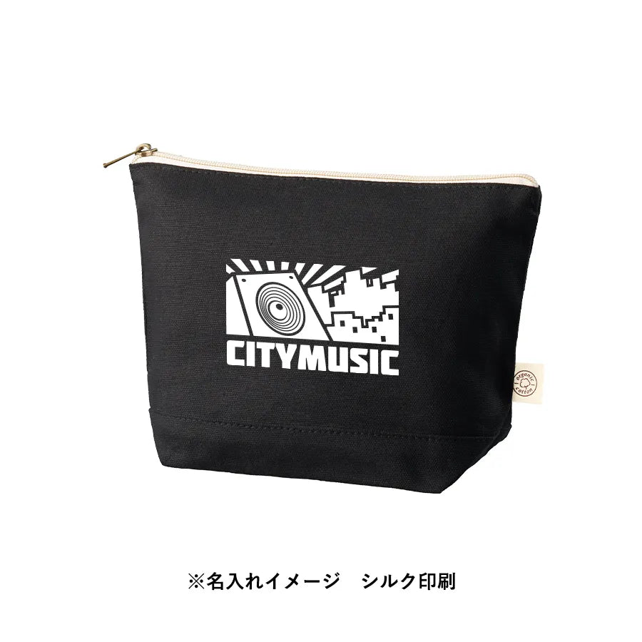 オーガニックコットンキャンバスデイリーポーチ（M）　ナイトブラック - 販促日本一