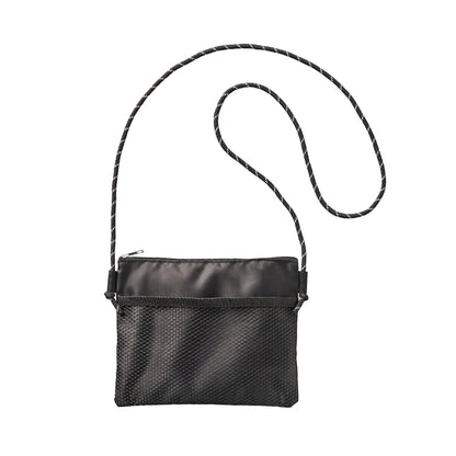 メッシュポケットサコッシュ　ブラック　表面