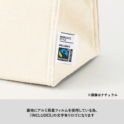 フェアトレードコットンスクエア保冷トート（M）　ナチュラル
