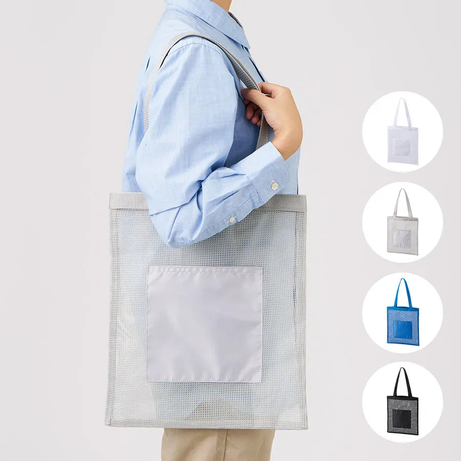 メッシュフラットトート