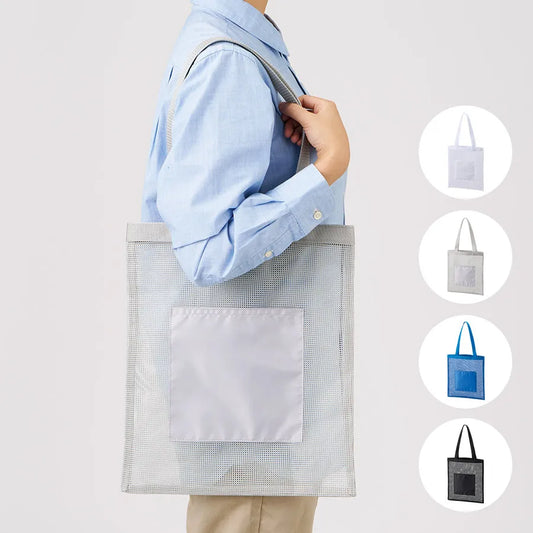 メッシュフラットトート