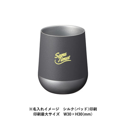 Zalattoサーモラウンドタンブラーにシルク(パッド)最大印刷で名入れしたイメージ