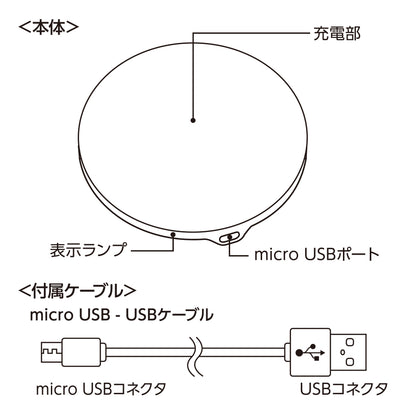 ワイヤレス充電器　ラウンド　10W