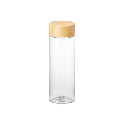 木目調キャップスリムクリアボトル500ml