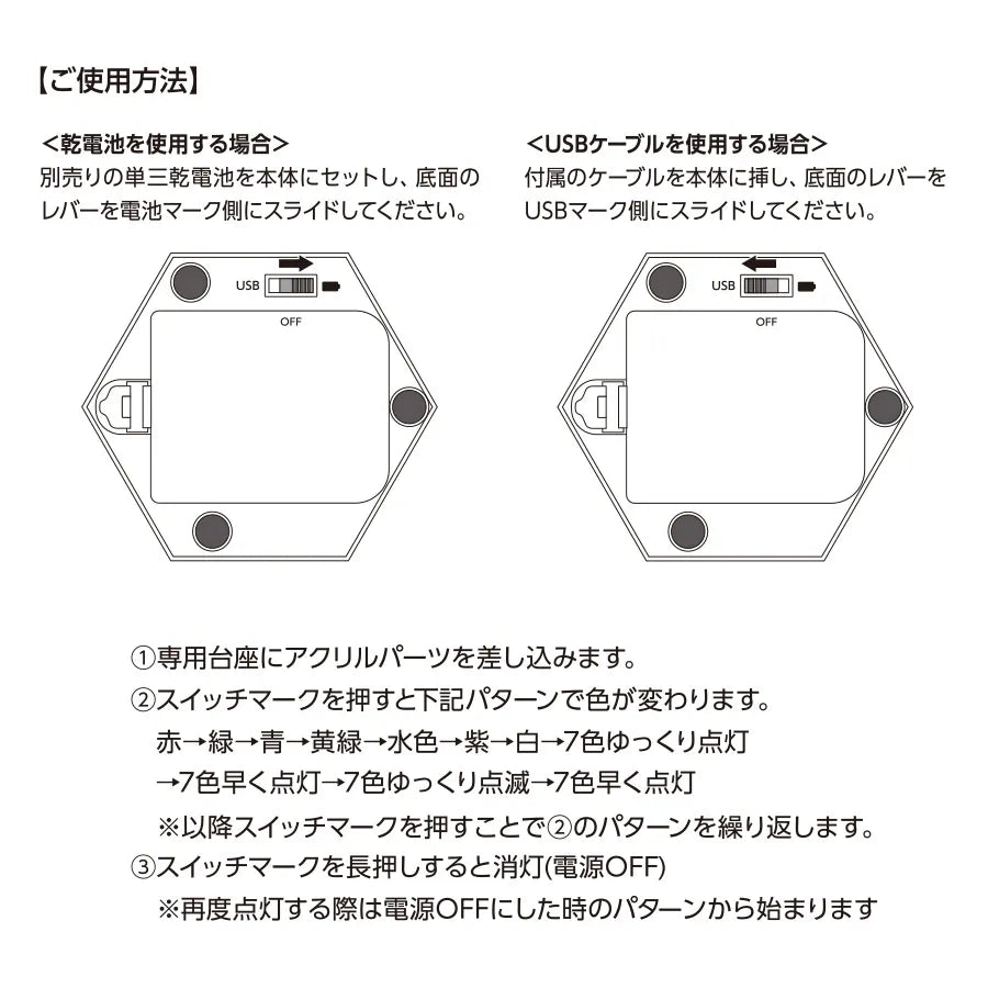 ライティングスタンドラージ　六角（アクリル板対応）