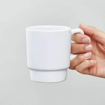 陶器マグ　スタッキング　ホワイト