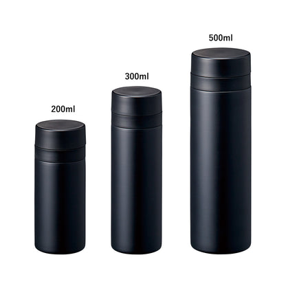 スリムサーモステンレスボトル500ml　ver.2　200mlと300mlと500mlのサイズ比較