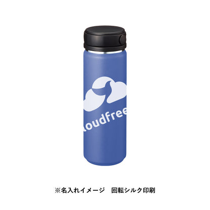 Zalattoサーモハンドルスタイルボトル500ml　ver.2は回転シルク印刷で名入れしたイメージ