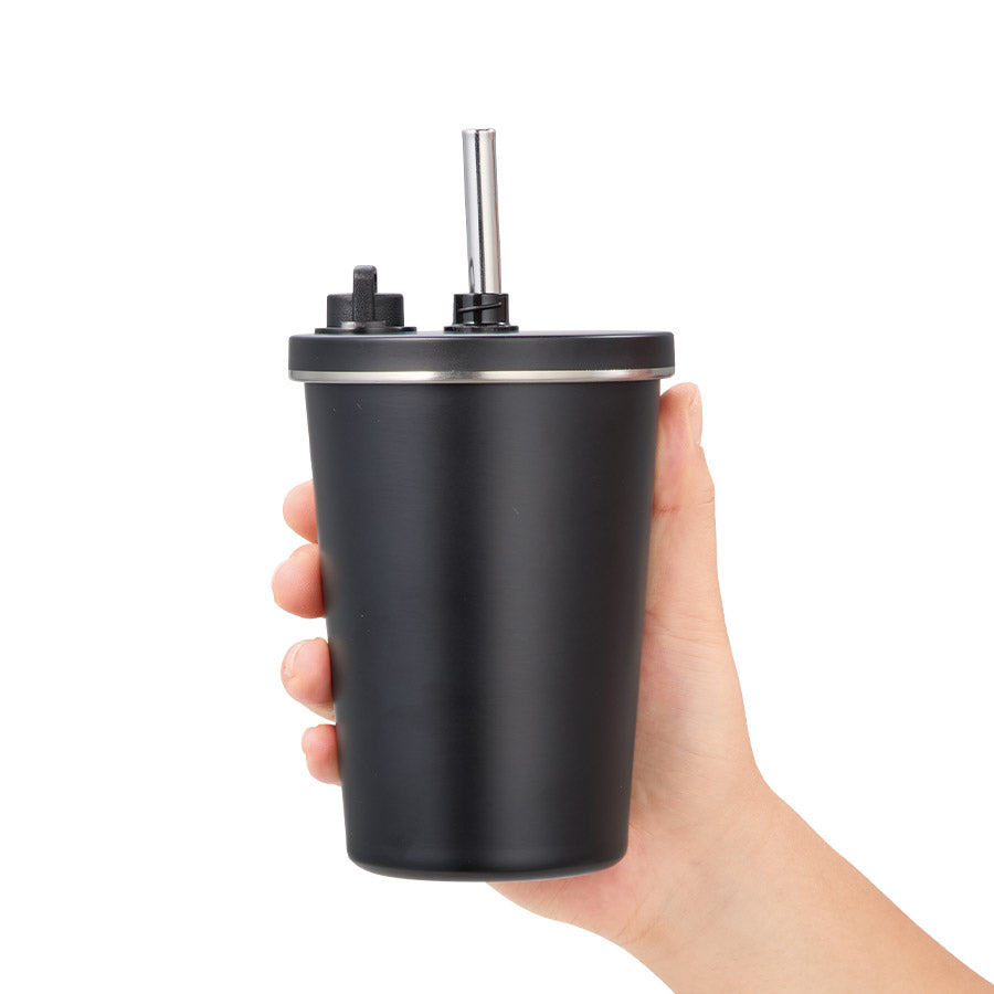 ストロー付ステンレスサーモタンブラー370ml