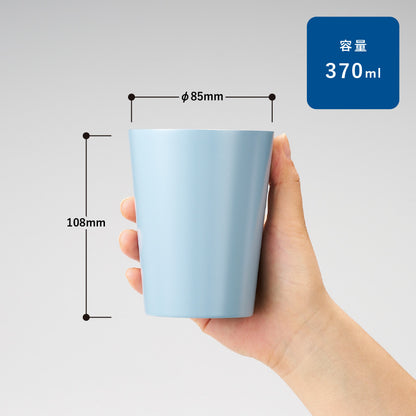 全面印刷できるステンレスサーモタンブラー370ml　サイズ表示