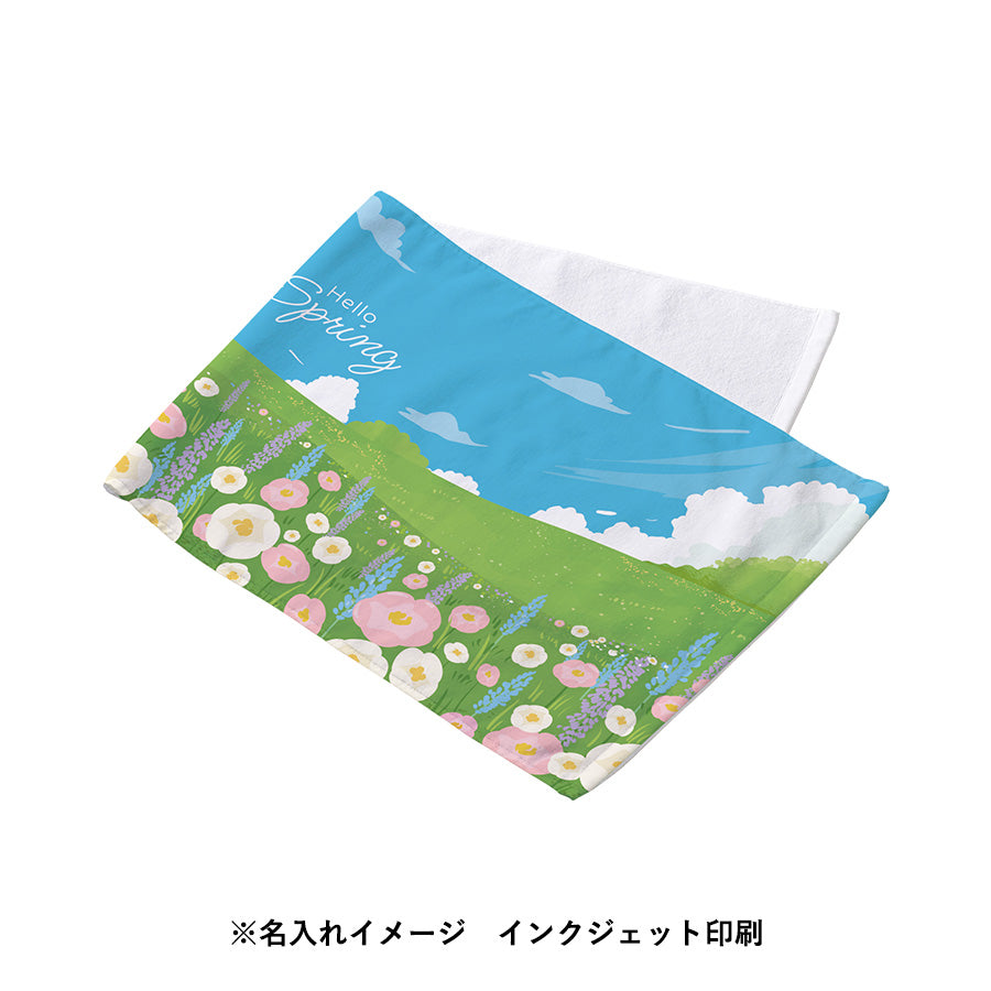 プリントしやすいコットンシャーリングフェイスタオル（厚手）