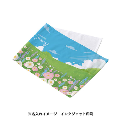 プリントしやすいコットンシャーリングフェイスタオル（厚手）