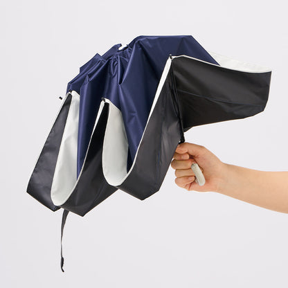 ドーム型ツートーン遮光折りたたみ傘