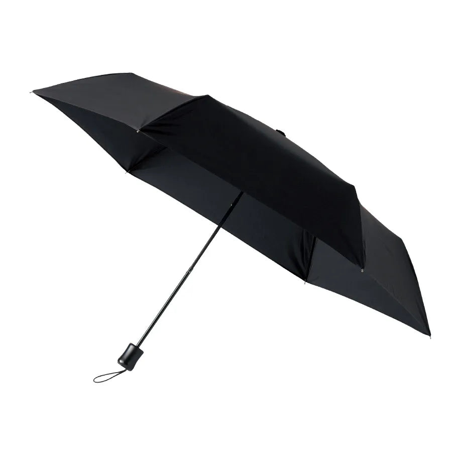 ひと振り雨粒サラッとUV折りたたみ傘　広げたイメージ　ブラック