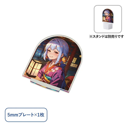 アクリルライティングスタンド六角用プレートS 5mm　クリア