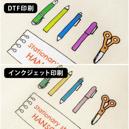 リサイクルコットン巾着S 　DTF印刷とインクジェット印刷