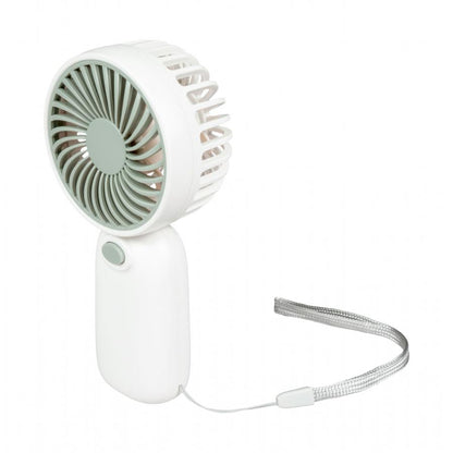 乾電池式ハンディファン　モスグリーン　斜め