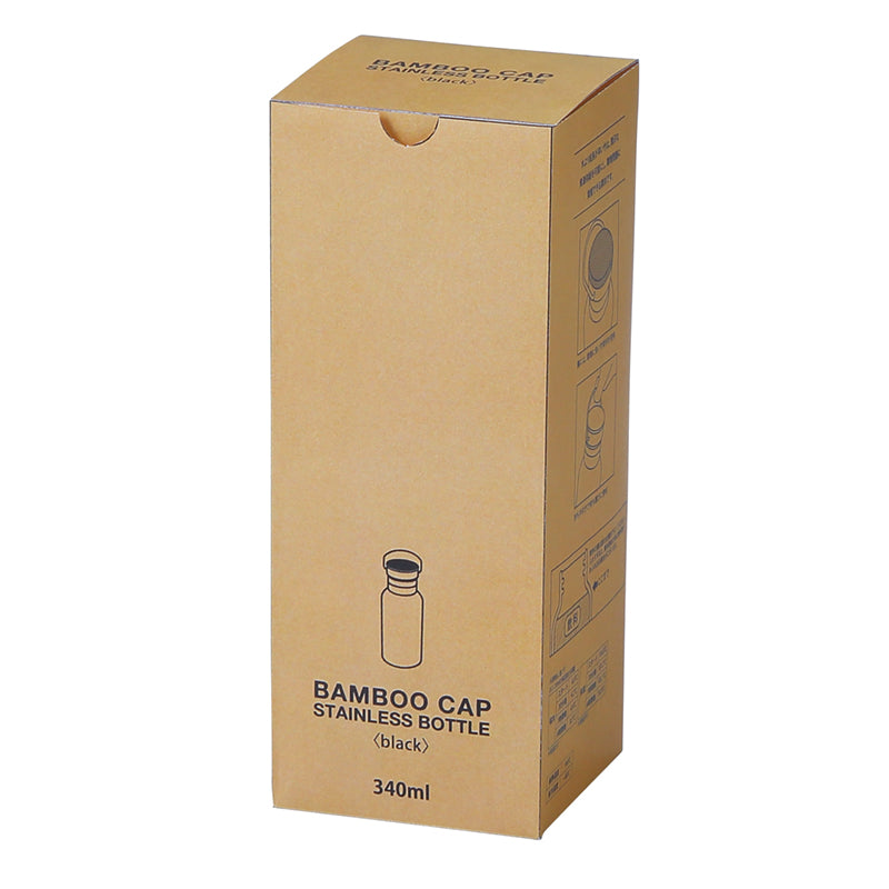 バンブーキャップ付き真空ステンレスボトルの外装化粧箱の画像