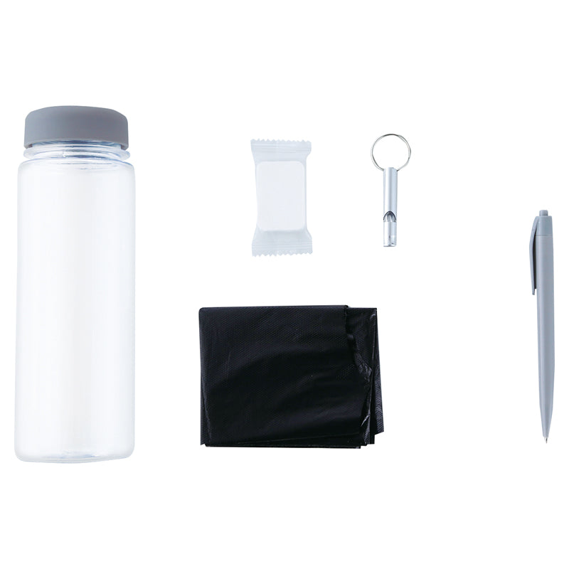 ウォーターボトルイン防災6点セットの中身一覧の画像