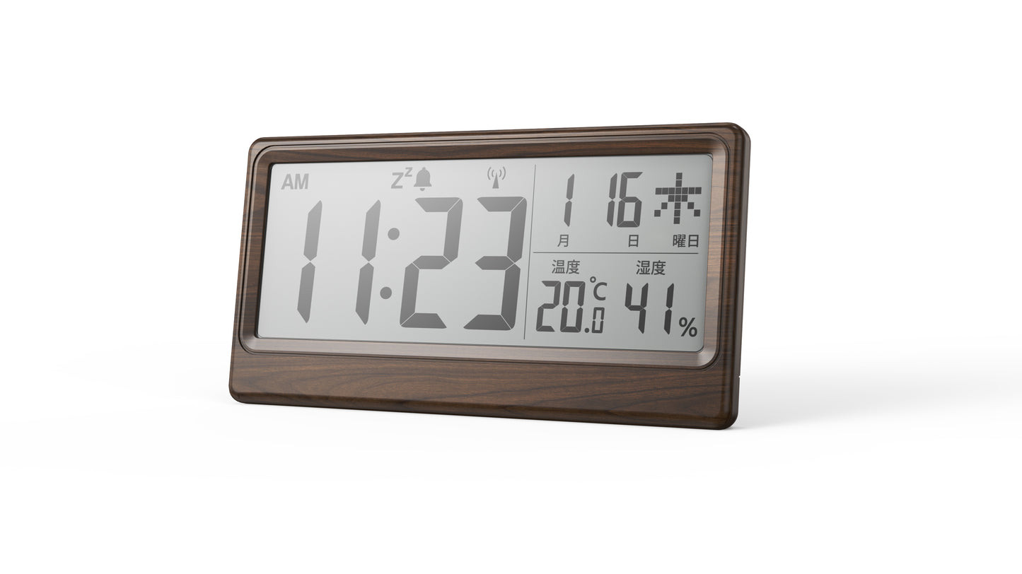 温湿度表示付き電波時計  アップ
