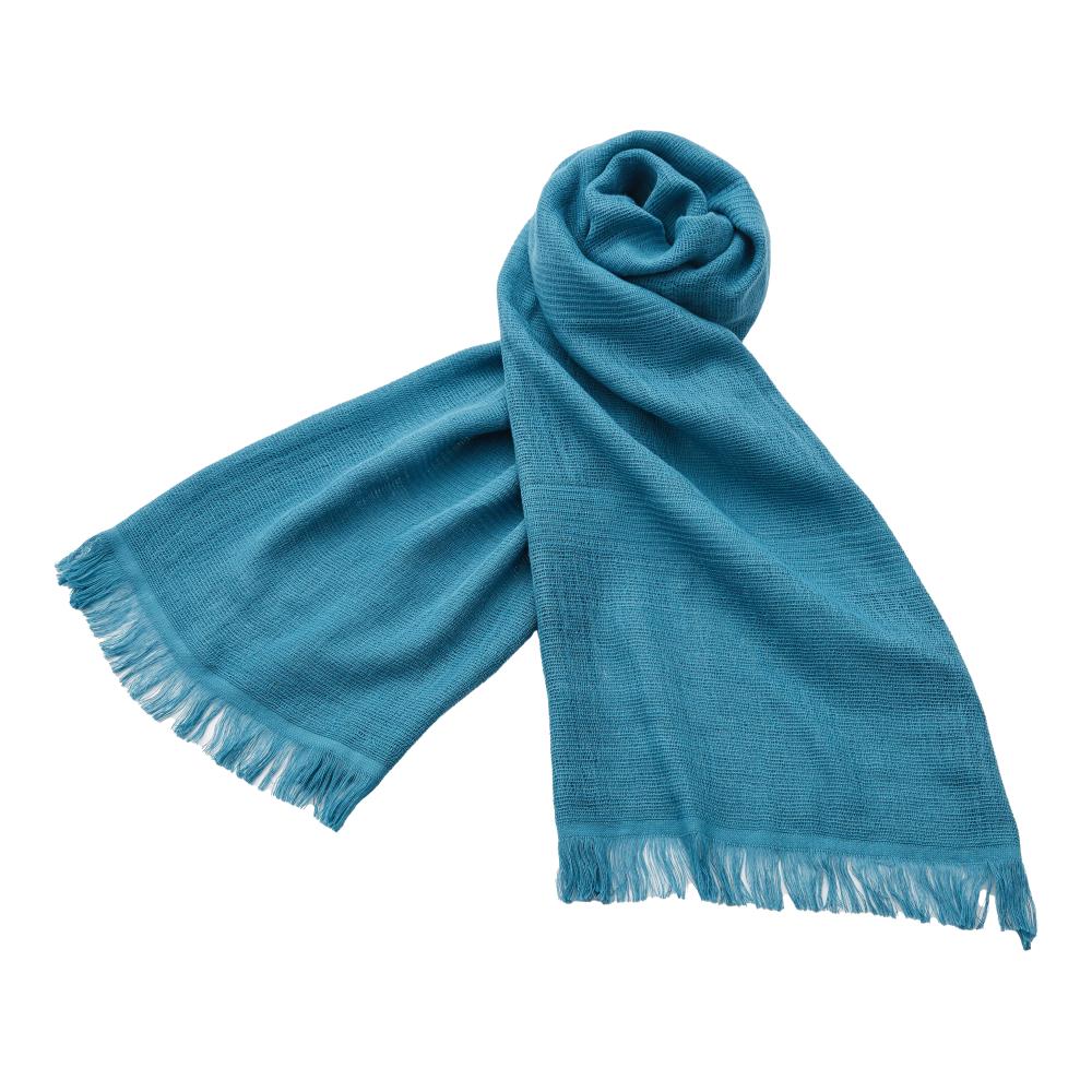 いつでも、どこでも今治マフラー１枚　ターコイズブルー