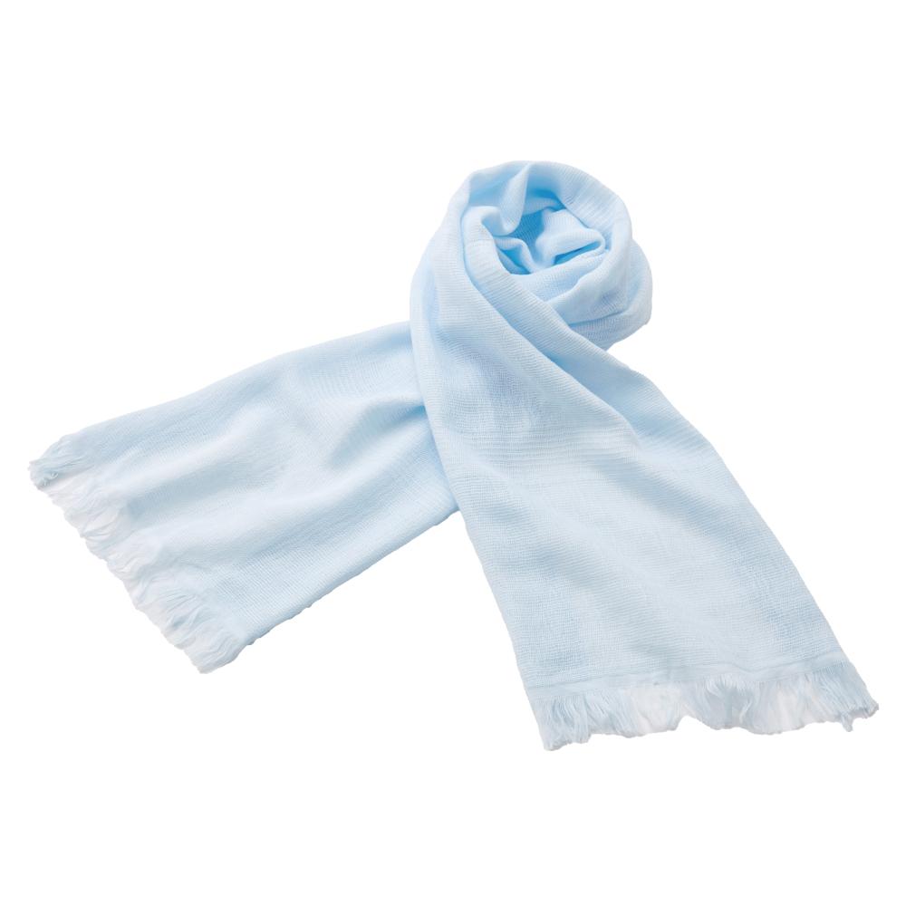 いつでも、どこでも今治マフラー１枚　ライトブルー