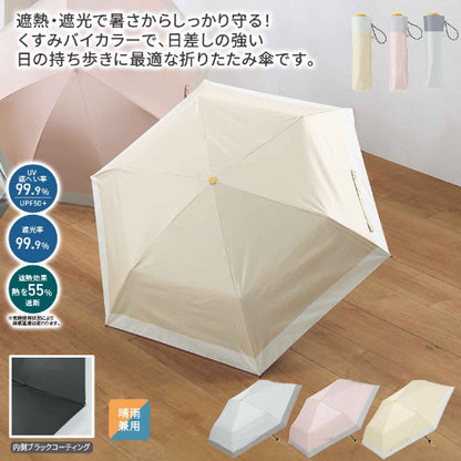 アプレラ／晴雨兼用折傘　遮熱、遮光で厚さから暑さからしっかり守る