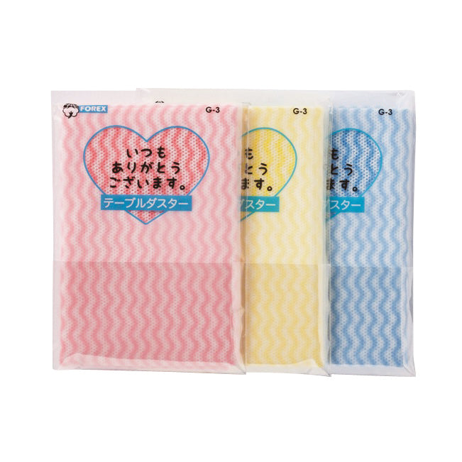 ありがとうテーブルダスター１枚入　カラー３種