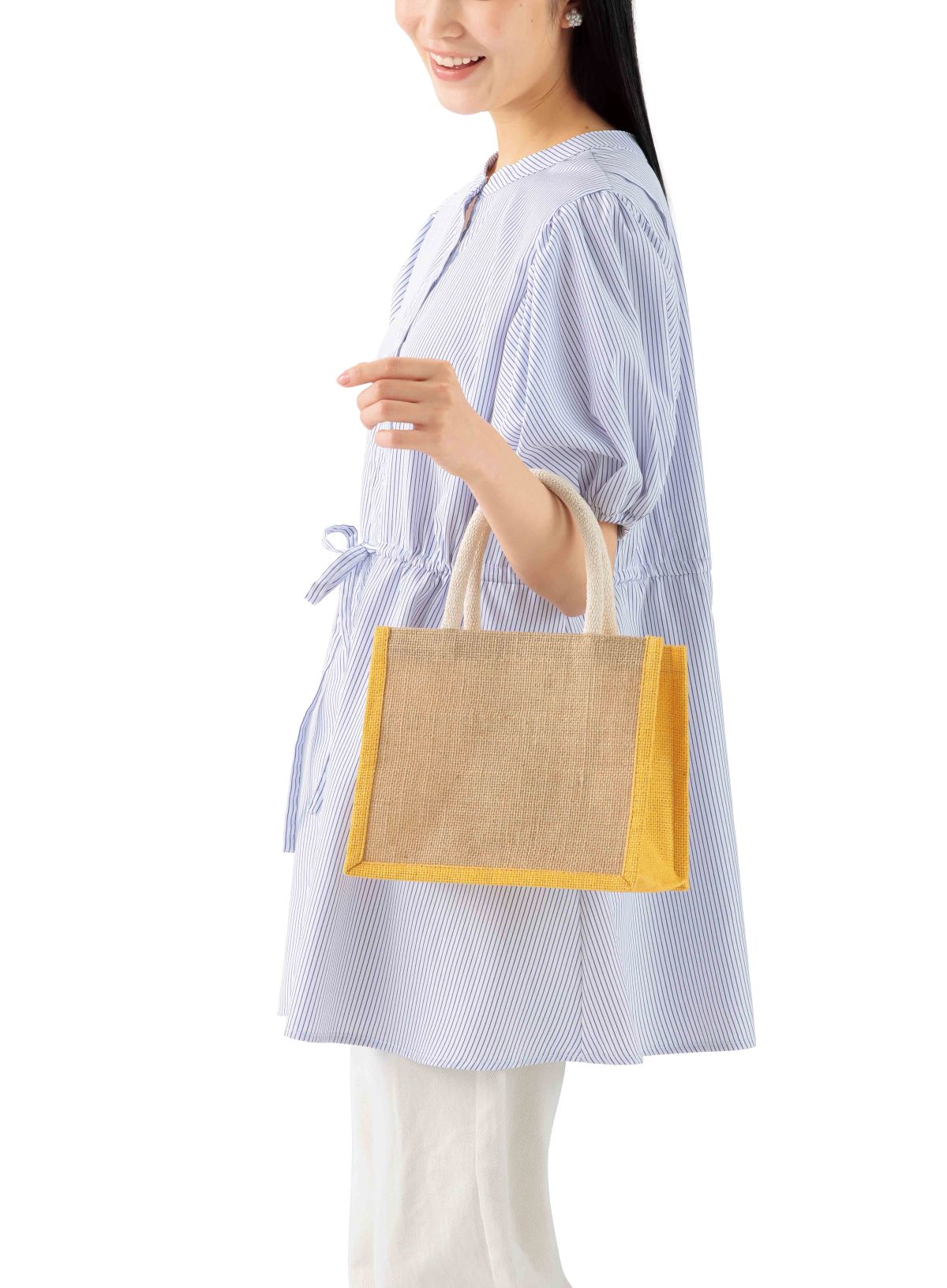 【アトリア】カラージュートバッグ　使用イメージ