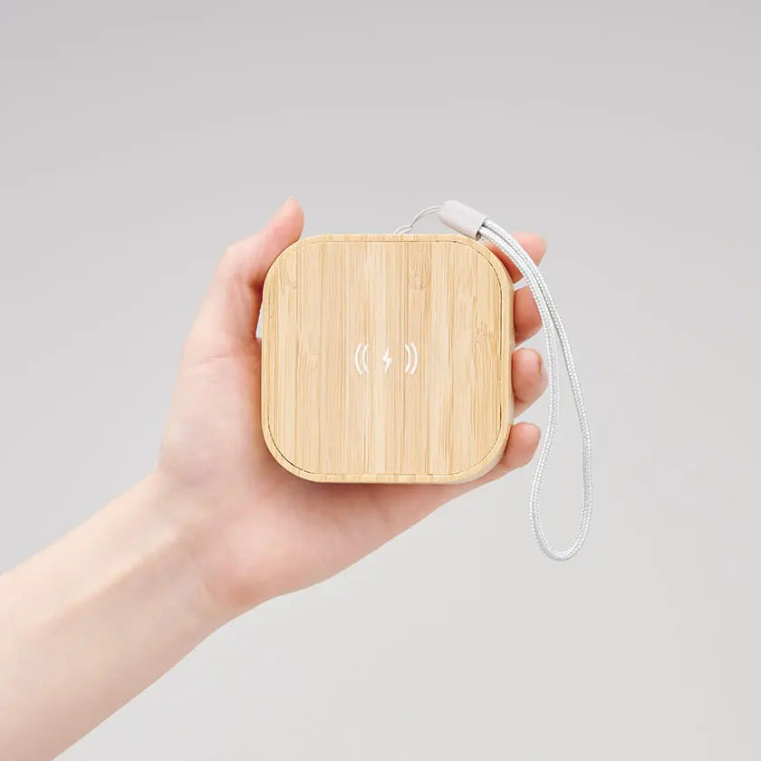 バンブーワイヤレス充電器＆ケーブルセット(※受注生産品)