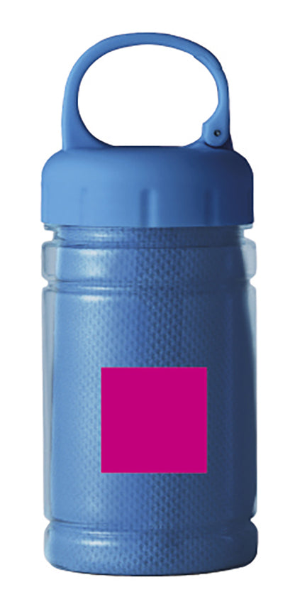 カラビナボトル入　涼感タオル　名入れ箇所イメージ