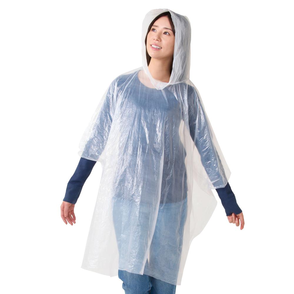 ケースインレインポンチョ　着用した時のイメージ