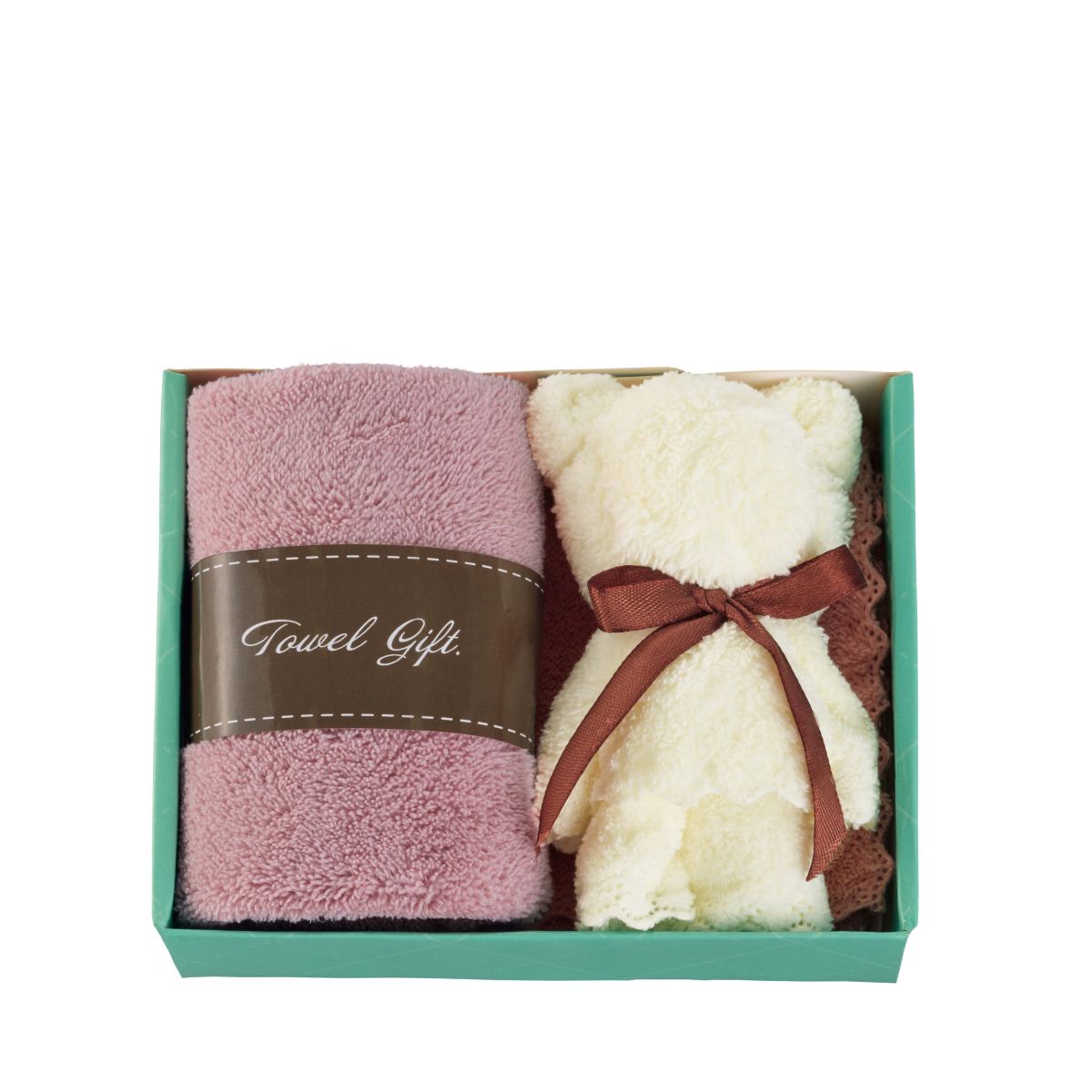 コフレア／ベアタオルセット　パッケージに入っているイメージ