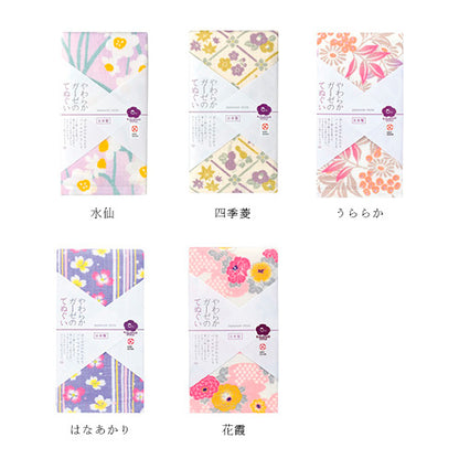日本製 ガーゼ てぬぐい風タオル パイル 泉州《 japanese style 》