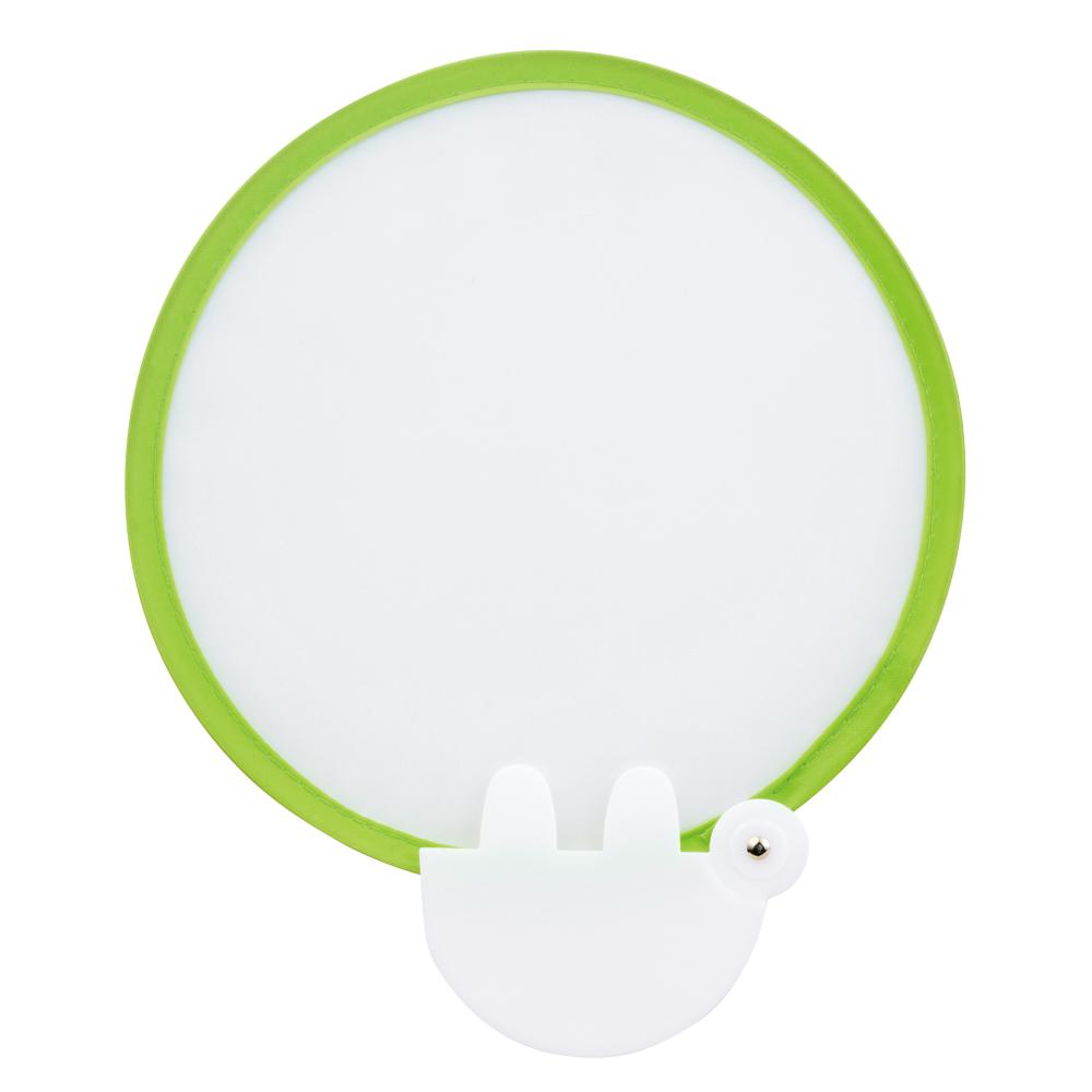 小さくたためる！ポケットうちわ１枚　＃ＣＯ２排出権付　グリーン