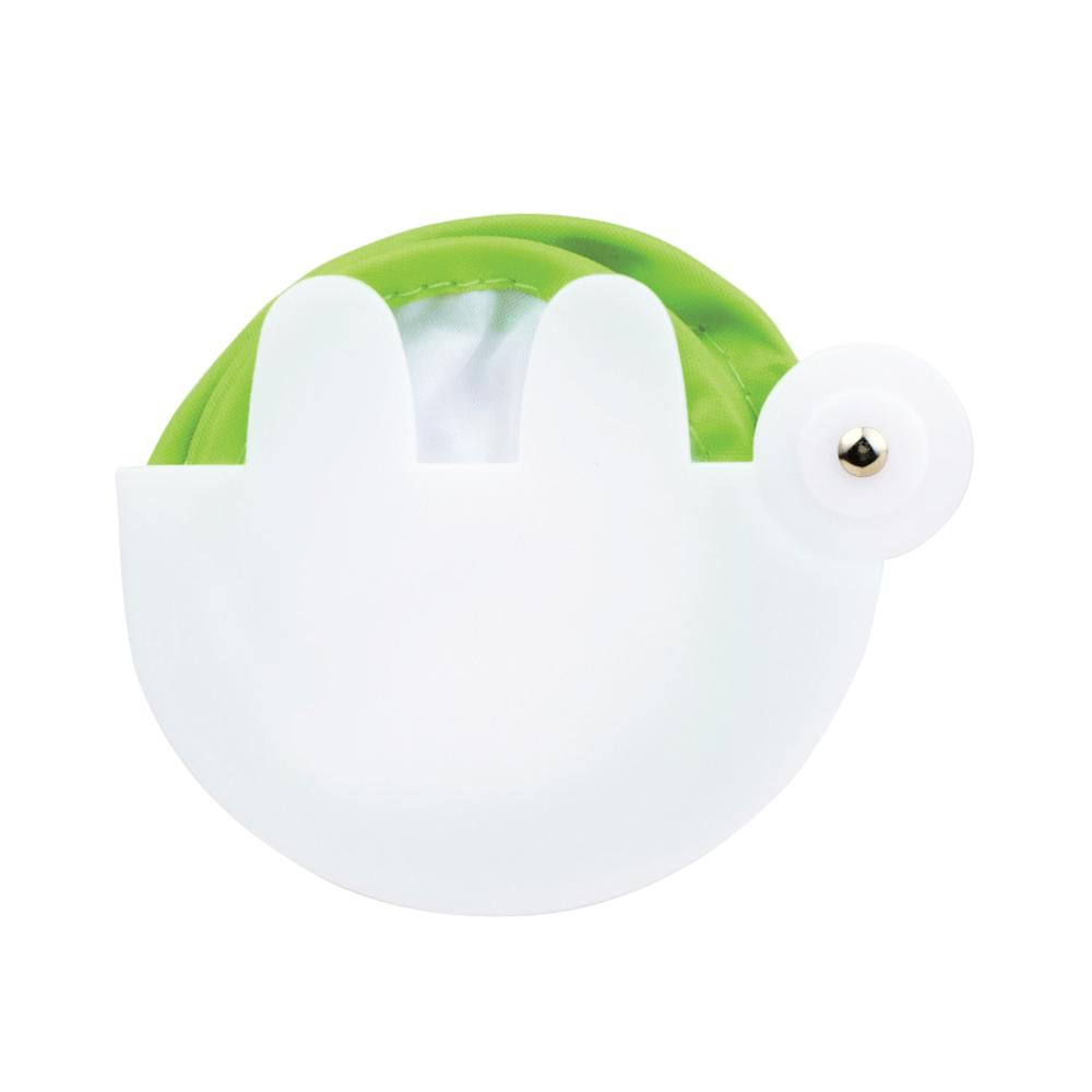 小さくたためる！ポケットうちわ１枚　＃ＣＯ２排出権付　収納例正面
グリーン