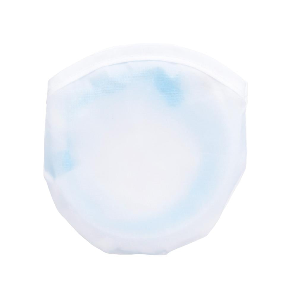 小さくたためる！ポケットうちわ１枚　＃ＣＯ２排出権付　収納例背面ブルー