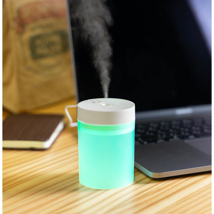 コンパクトUSB加湿器　使用イメージ　グリーン
