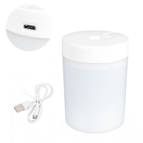 コンパクトUSB加湿器　本体と充電ケーブル