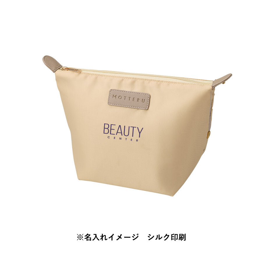 クーラーランチポーチ　名入れイメージ　シルク印刷　ベージュ
